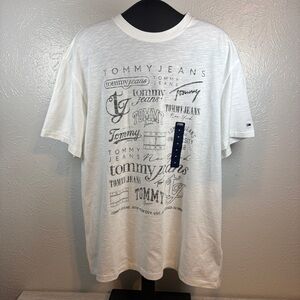 NWT Tommy Jeans Archive Slub Cotton T-Shirt Print Mens Medium